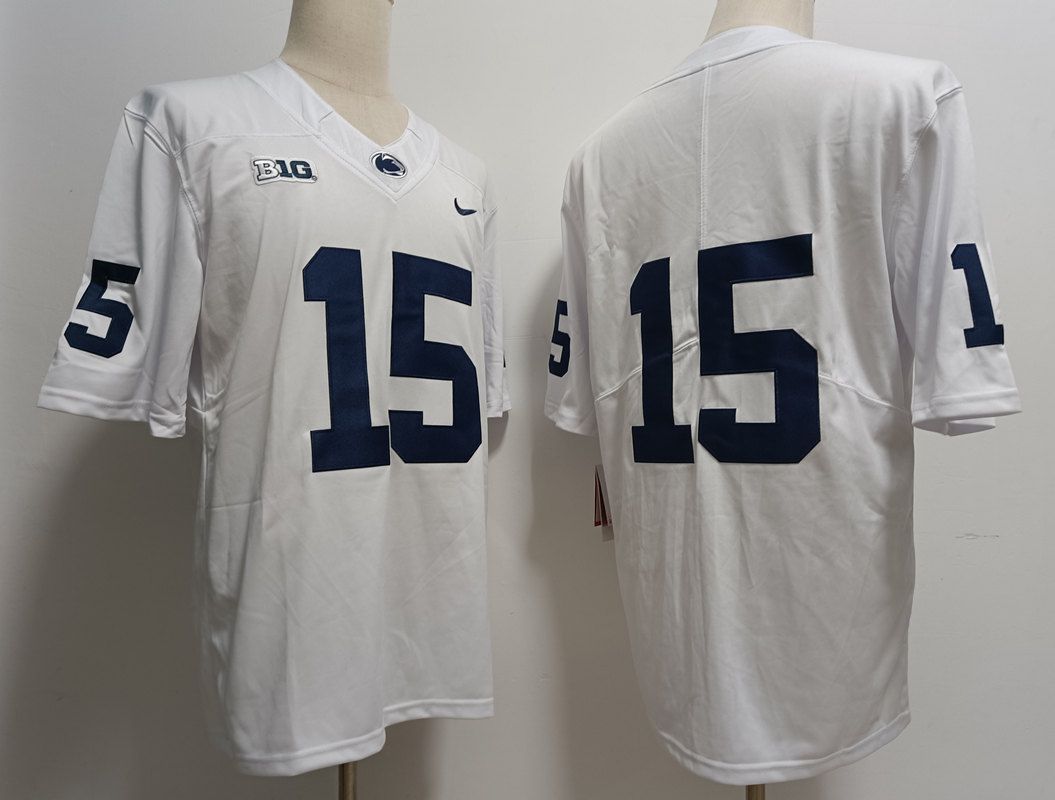 Men Penn State Natty Lions #15 No Name White Nike 2025 NCAA Jersey->ncaa teams->NCAA Jersey